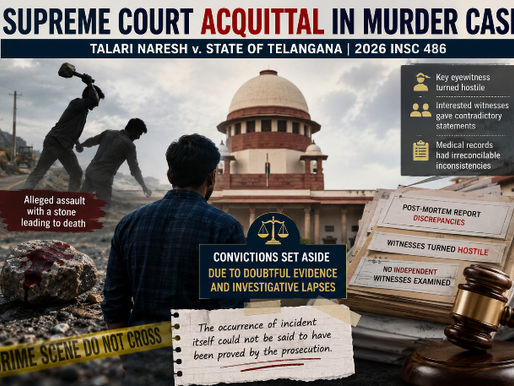 Supreme Court Acquittal in Murder Case: Talari Naresh v. State of Telangana Reaffirms Strict Standards of Criminal Evidence