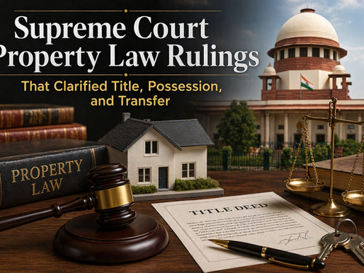 Supreme Court Property Law Rulings: Title, Possession, and Transfer Explained