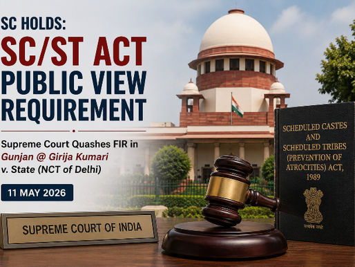 SC/ST Act Public View Requirement in Gunjan @ Girija Kumari Case