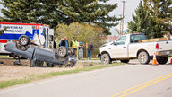 Two-Vehicle Crash With Rollover Reported on Highway 91 North Near Frying Pan Road