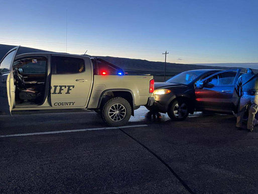 Chase On I-15 Near Lima Ends With Disabling Crash, Arrest Of Female Driver