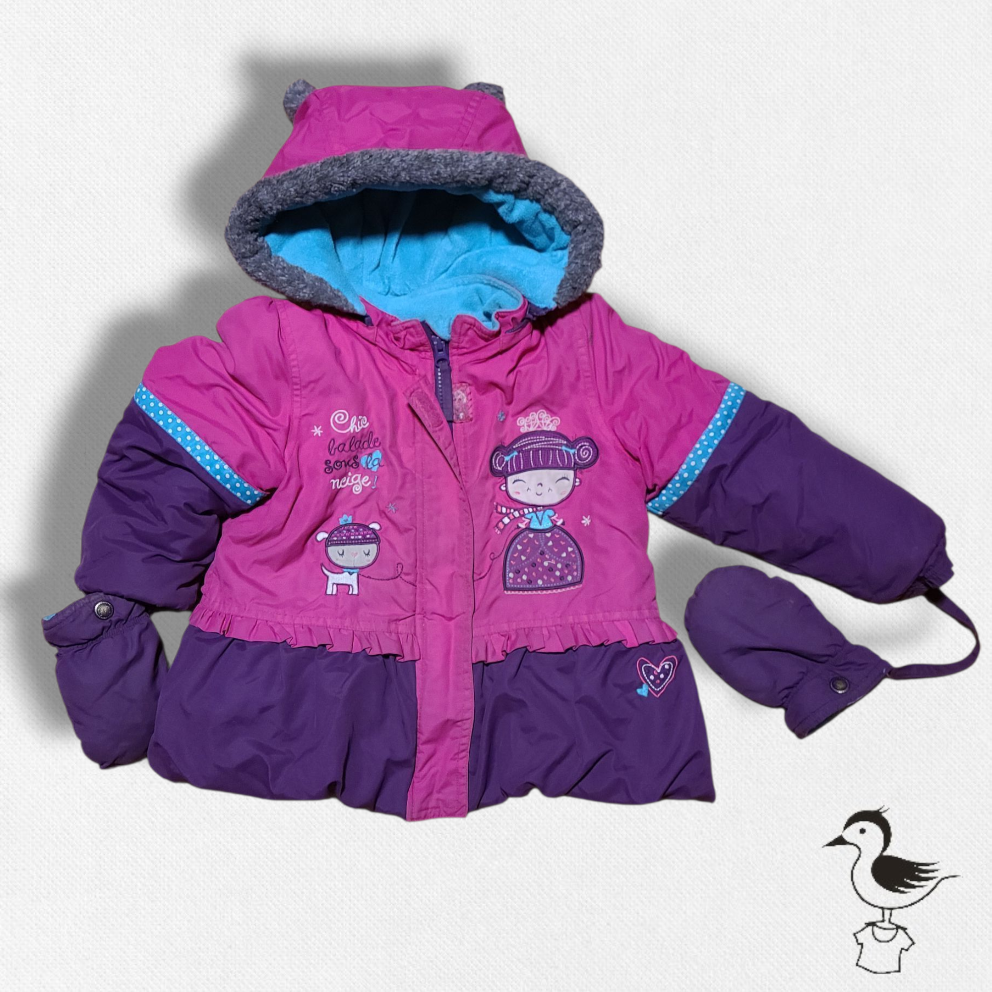 2t - PELUCHE ET TARTINE - Manteau d'hiver 