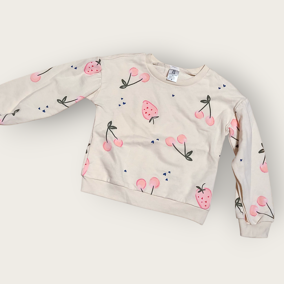 3T - CARTERS - 🍒🍓 Chandail manches longues fraises/cerises