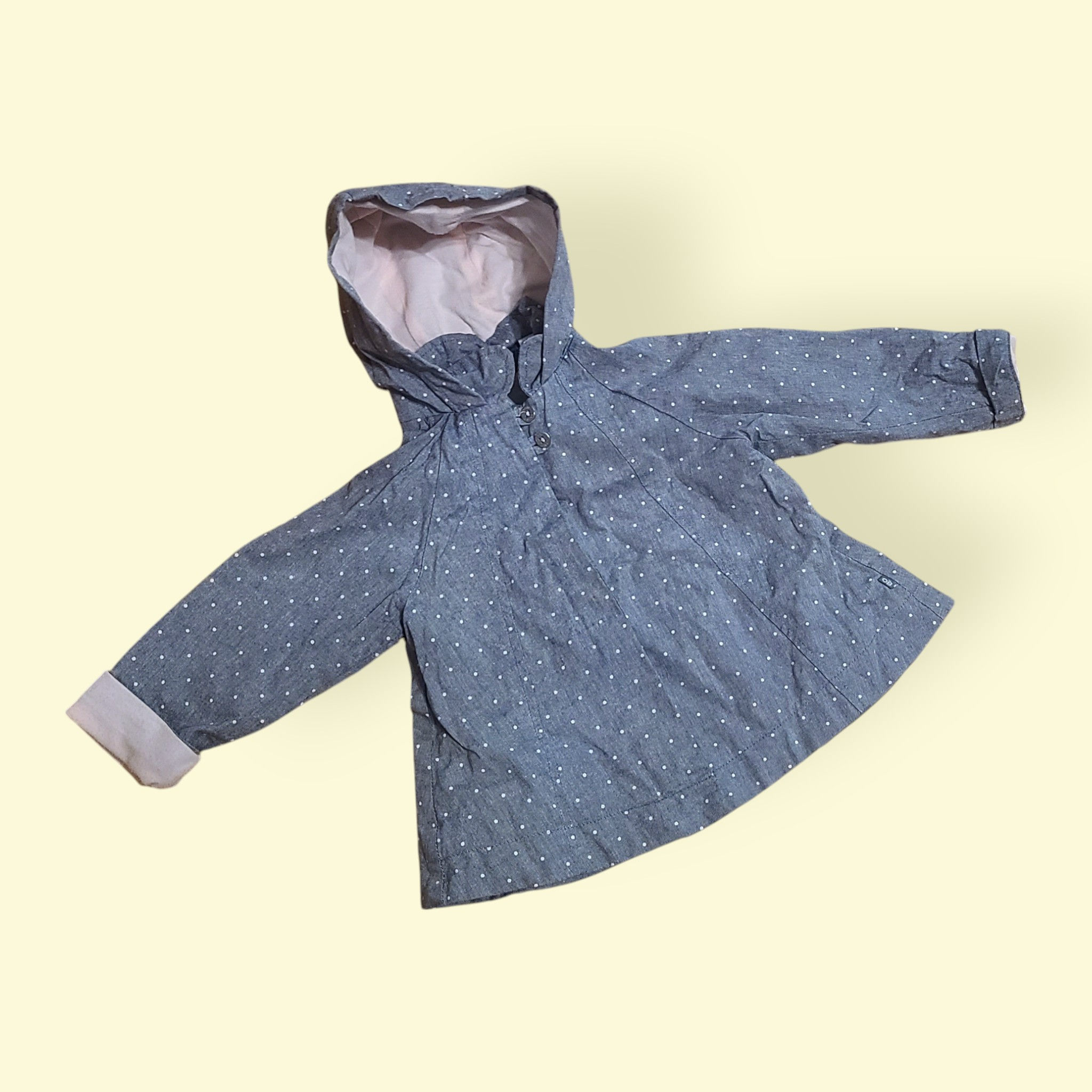 12 mois (74 cm) - OBAIBI - manteau de mi-saison légèrement doublé