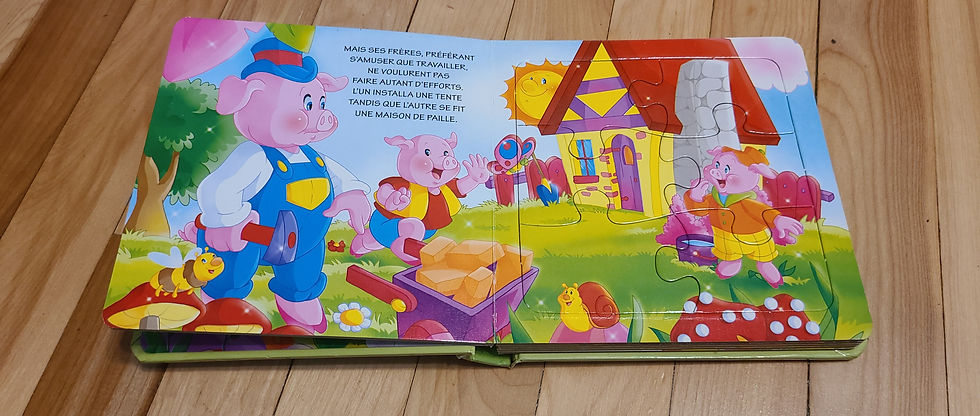 Miniature : Trois petits cochons - livre avec casse-têtes - petit format couverture dure