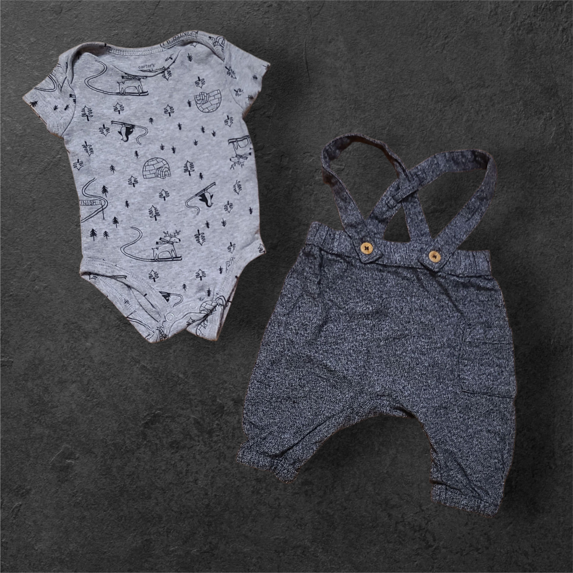 3 mois - Duo cache-couche et aalopette gris