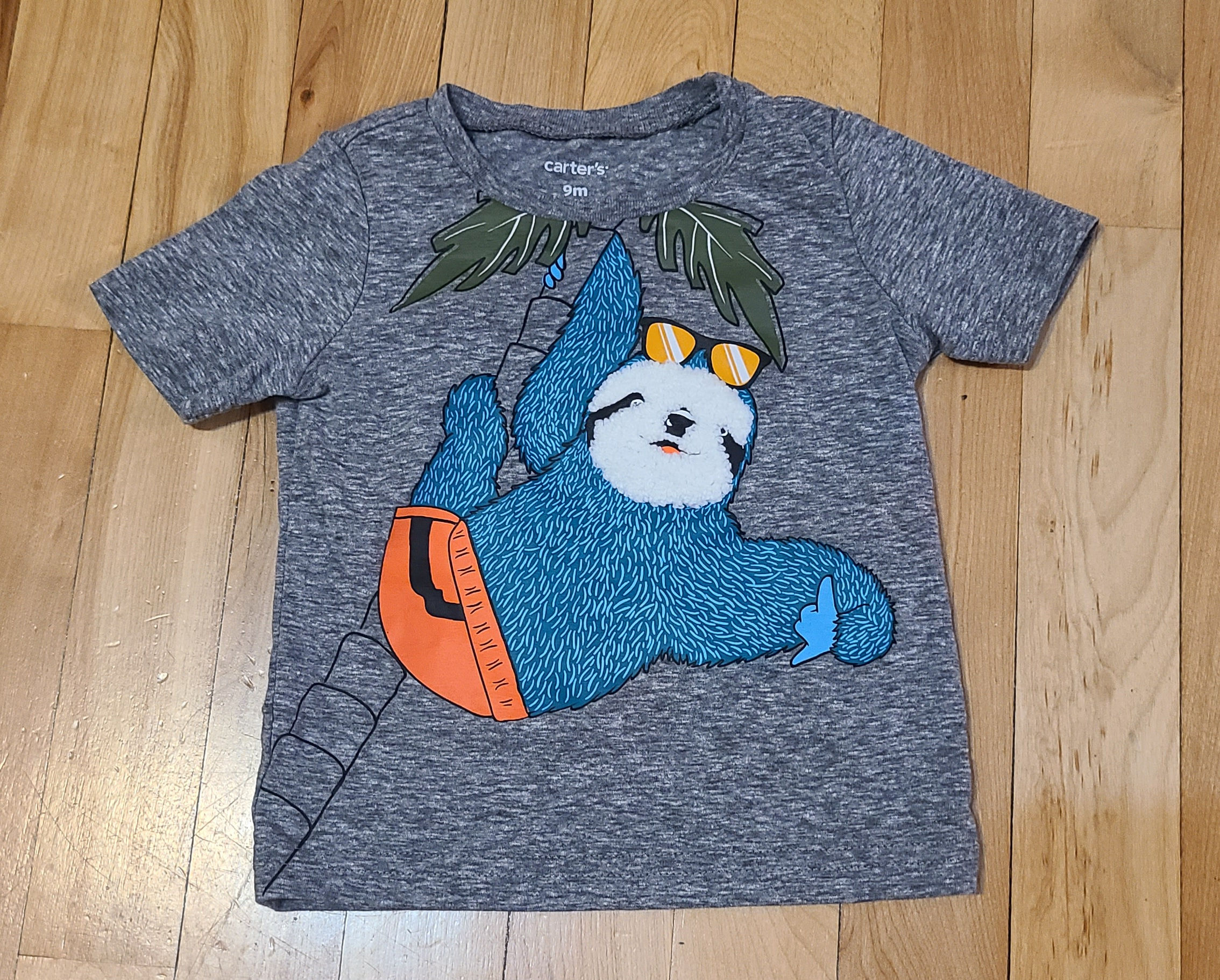 9 mois - Carter's-  T-shirt paresseux 