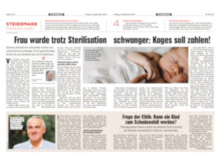 Frau wurde trotz Sterilisationschwanger: Kages soll zahlen!