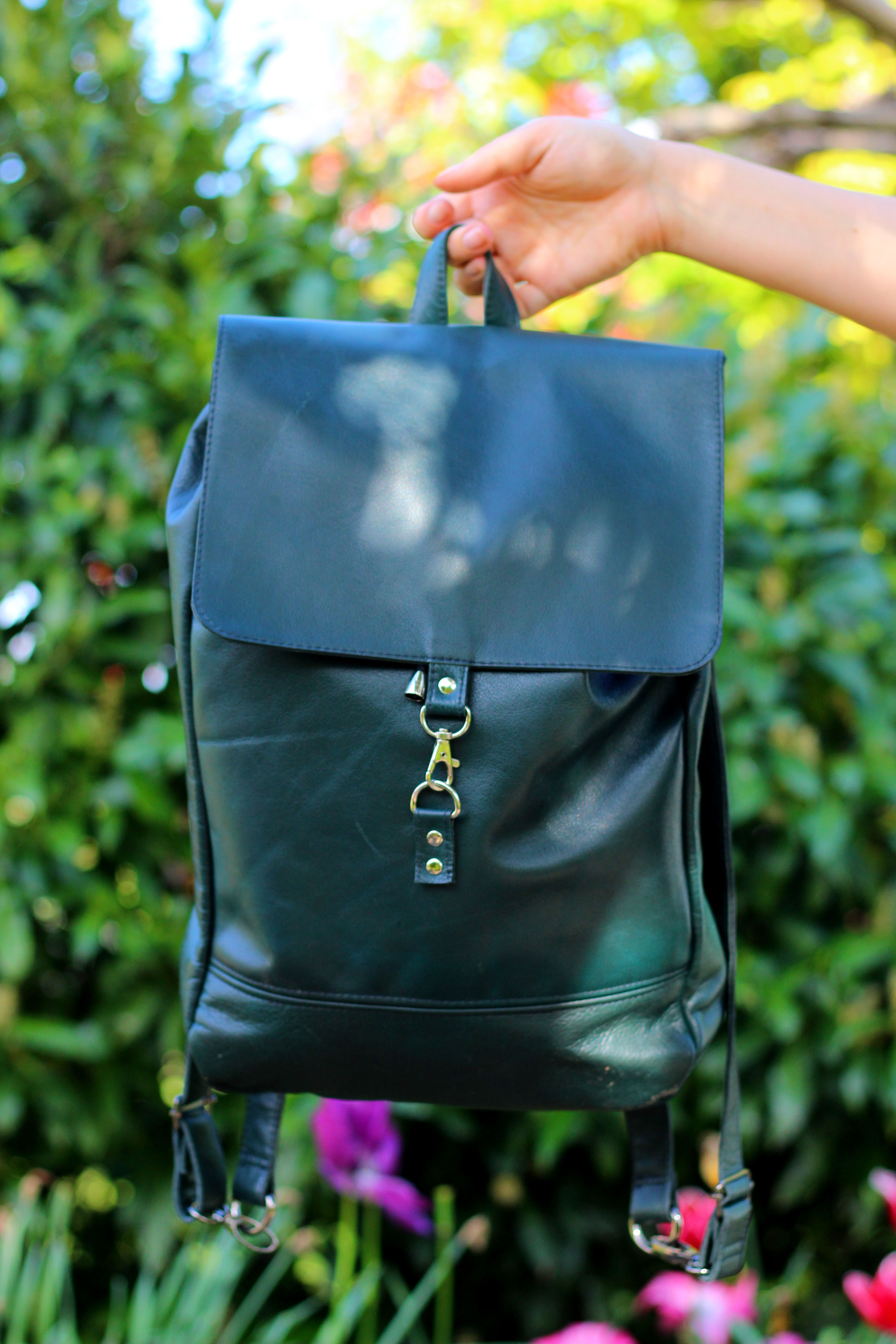 Vintage-Leder Rucksack