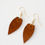 Miniaturbild: Ohrringe aus Vintage-Leder Cognacfarben