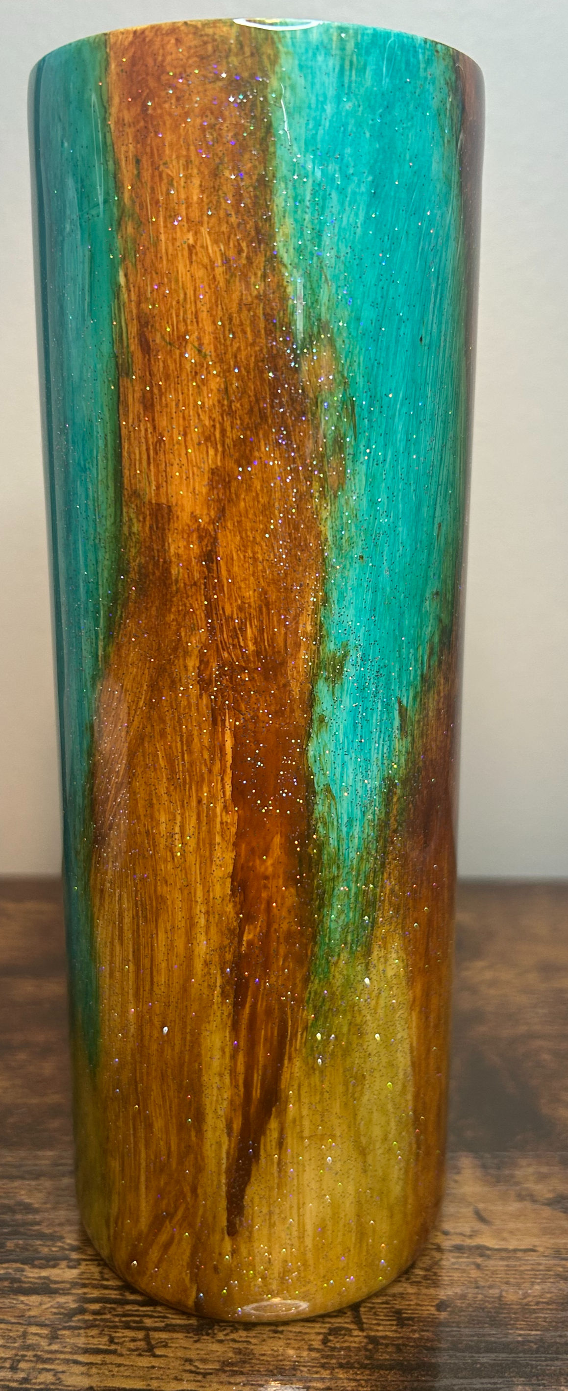 20 oz Skinny - Woodgrain/Laguna