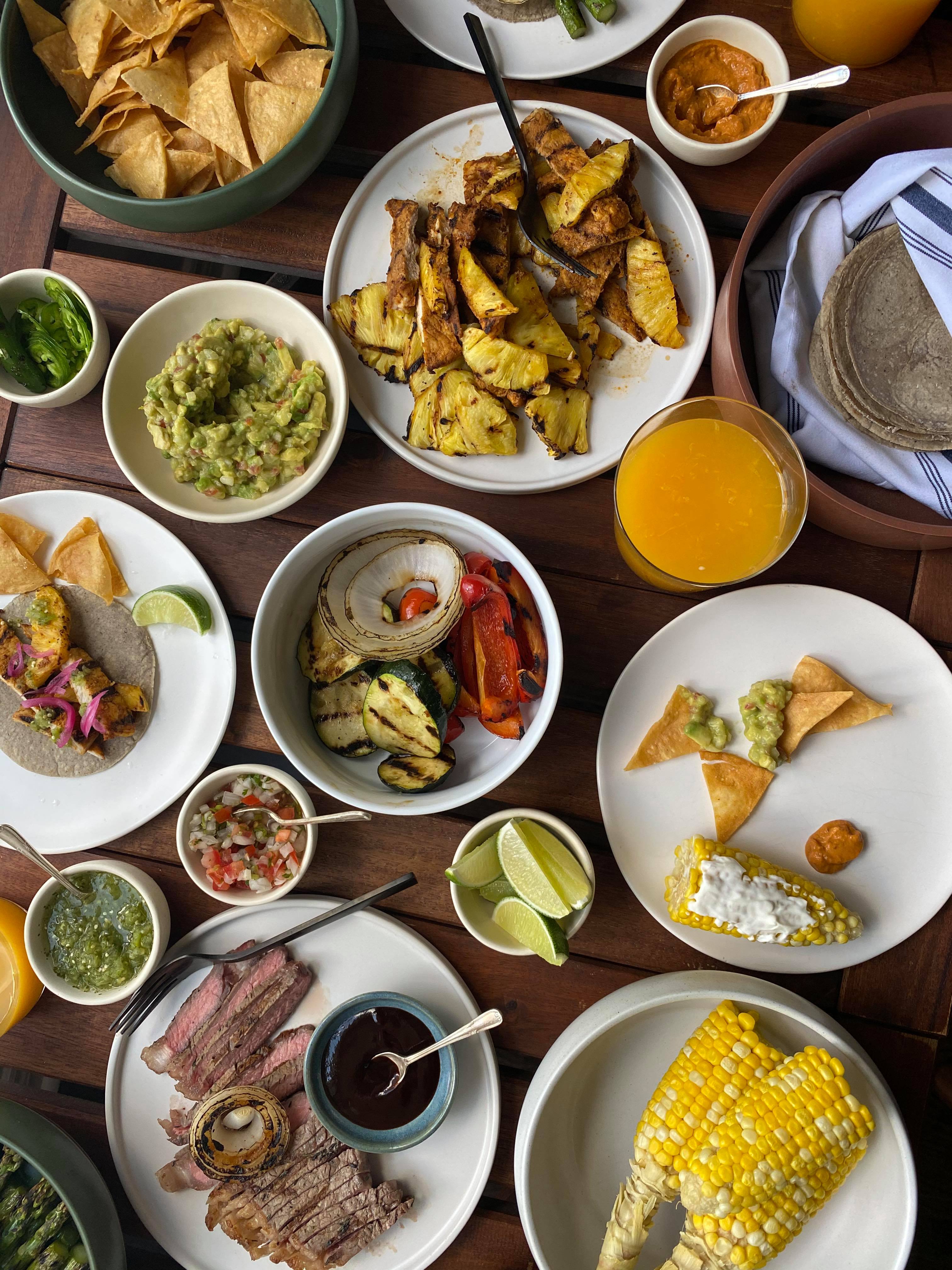 Arranged Food and Objects