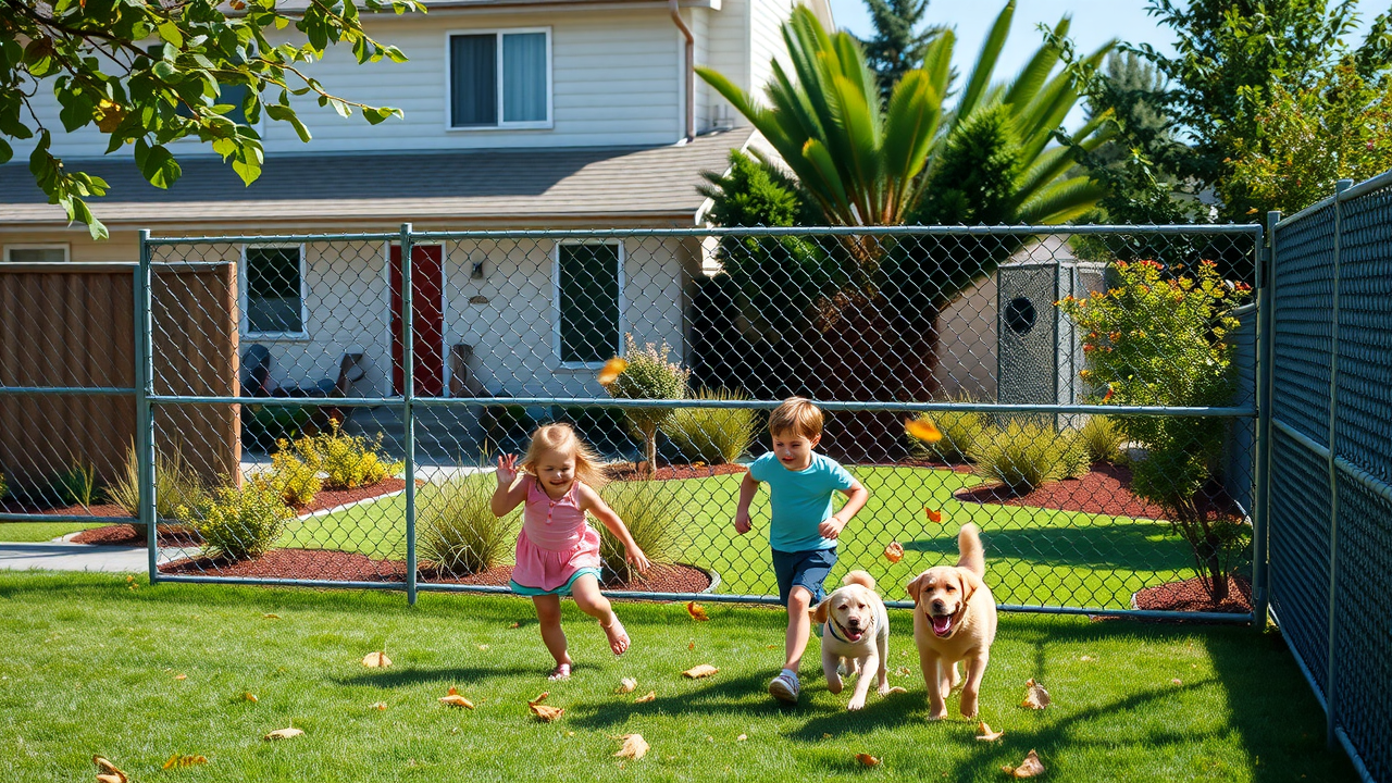 durable chain link fence enclosing a Middle Tennessee backyard, chain link fence cost Middle Tennessee