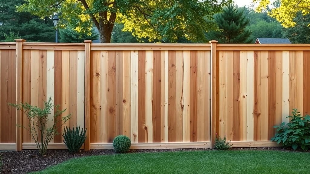 fresh cedar wood fence in a Middle Tennessee backyard, wood fence cost in Middle Tennessee