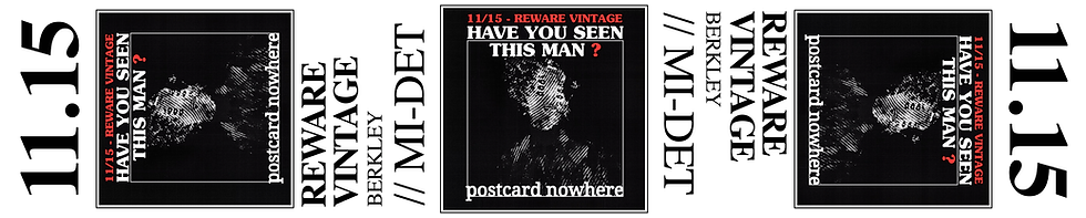 POSTCARD NOWHERE @ REWARE VINTAGE