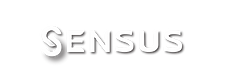 Sensus logo - Text only White 15.1.2020.