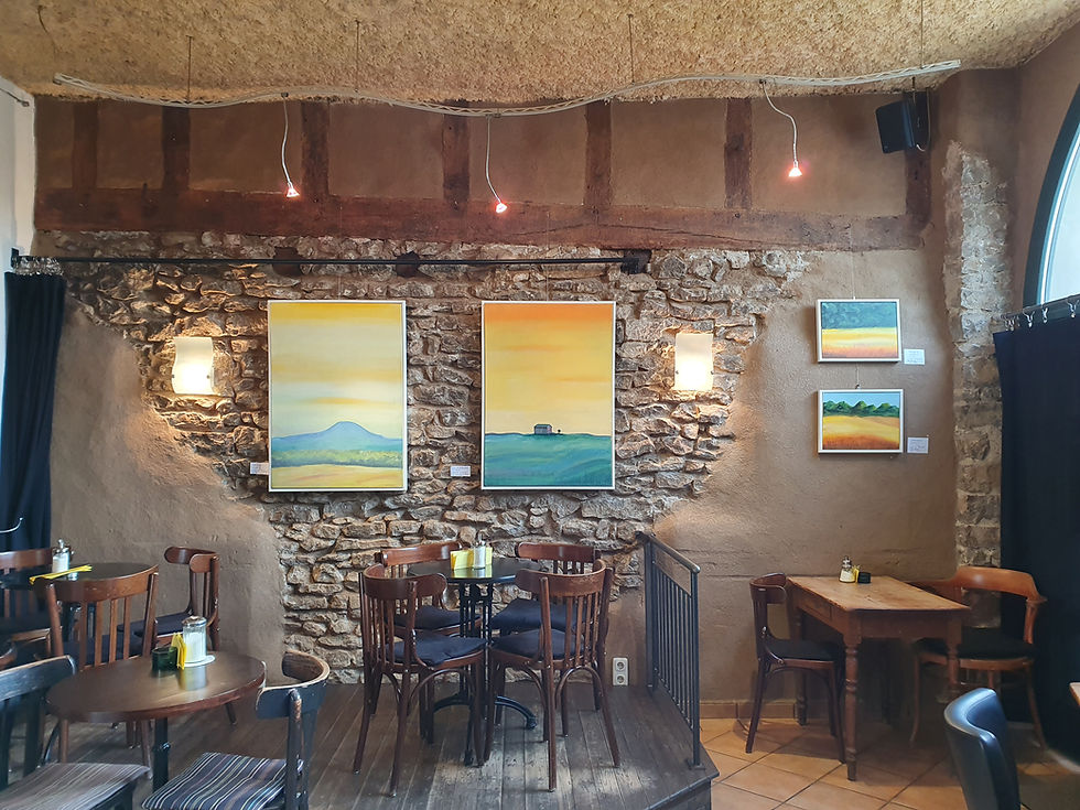 Eifel Bilder: Eifellandschaften in Acryl/Mischtechnik auf Leinwand und Malkarton
