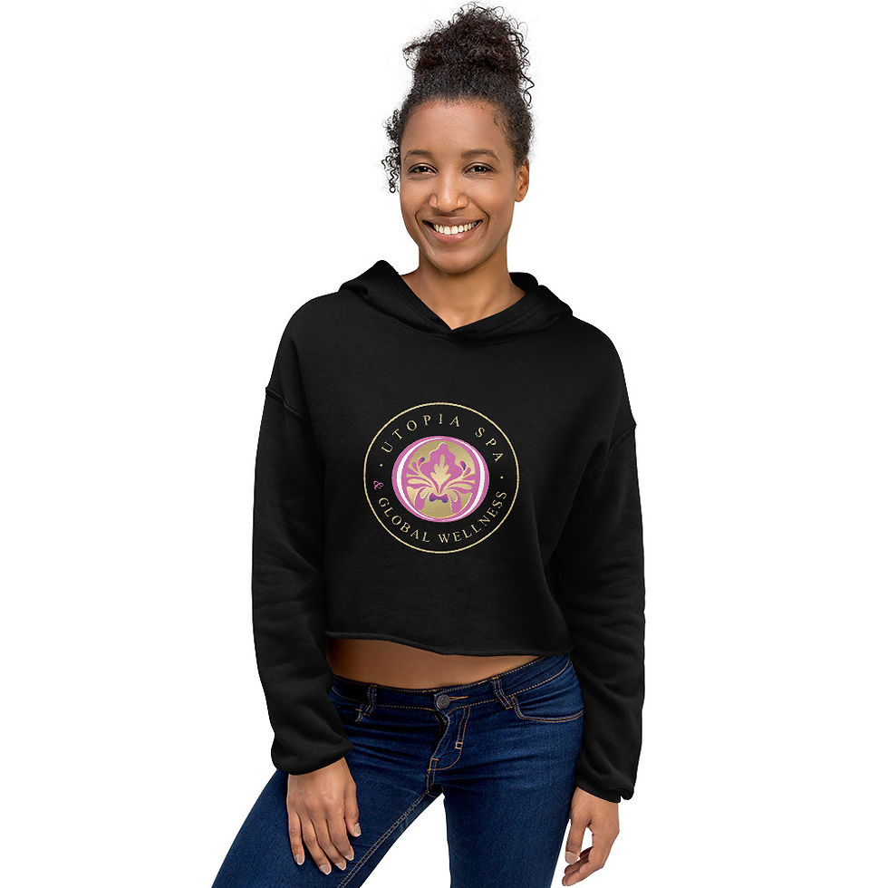 Thumbnail: Utopia Womens Cropped hoodie - Round Logo