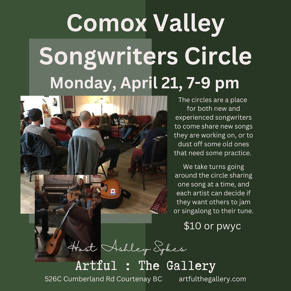 Artful The Gallery Comox Valley Songwriters Circle with host Ashley Sykes.jpg