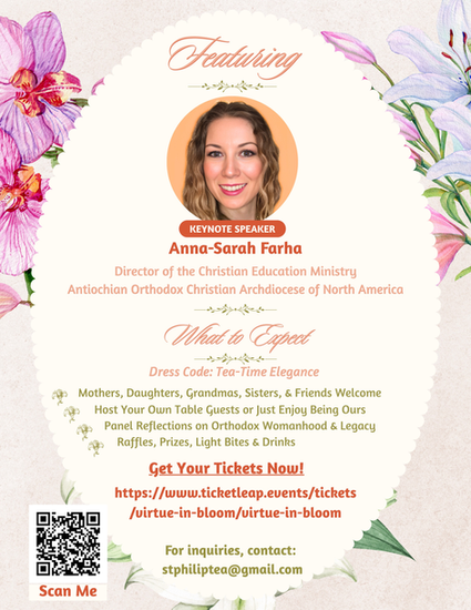 The back of the flyer for the tea party event