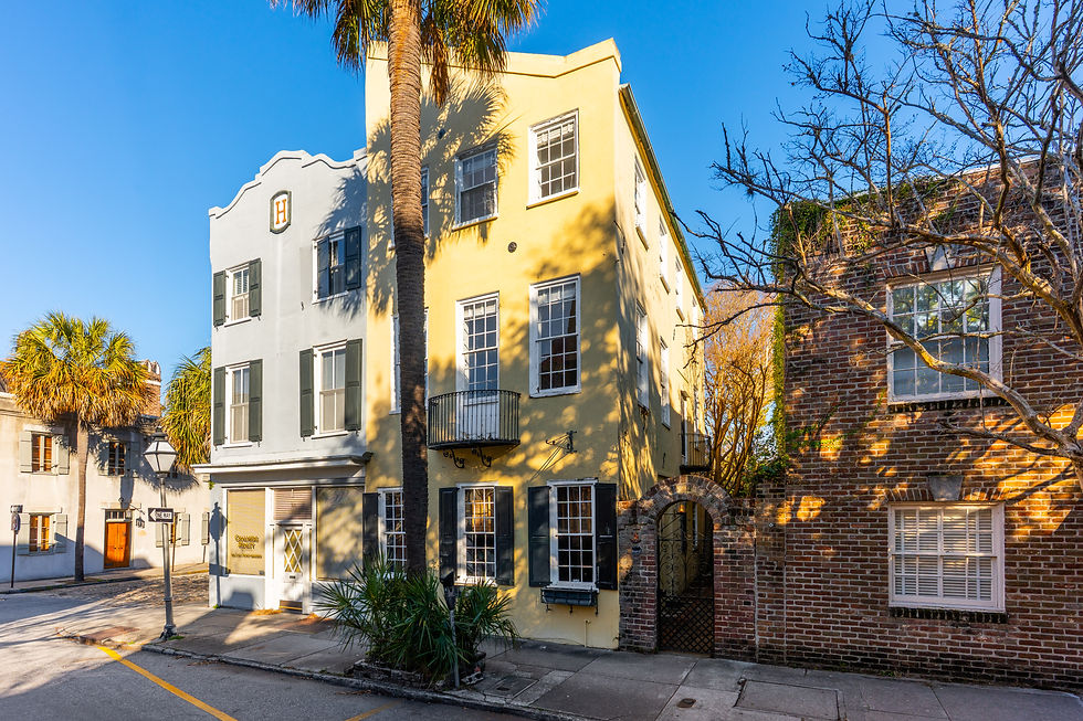 The yellow Charleston single-house at 124 Church St. was built in 1791, when George Washington was president. ALL PHOTO COURTESY OF DANIEL RAVENEL SOTHEBY’S INTERNATIONAL REALTY