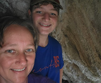 Stephen and Jamie caving