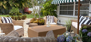 patio and exterior of The Bonita Bungalow vacation rental in Bonita Springs, Florida