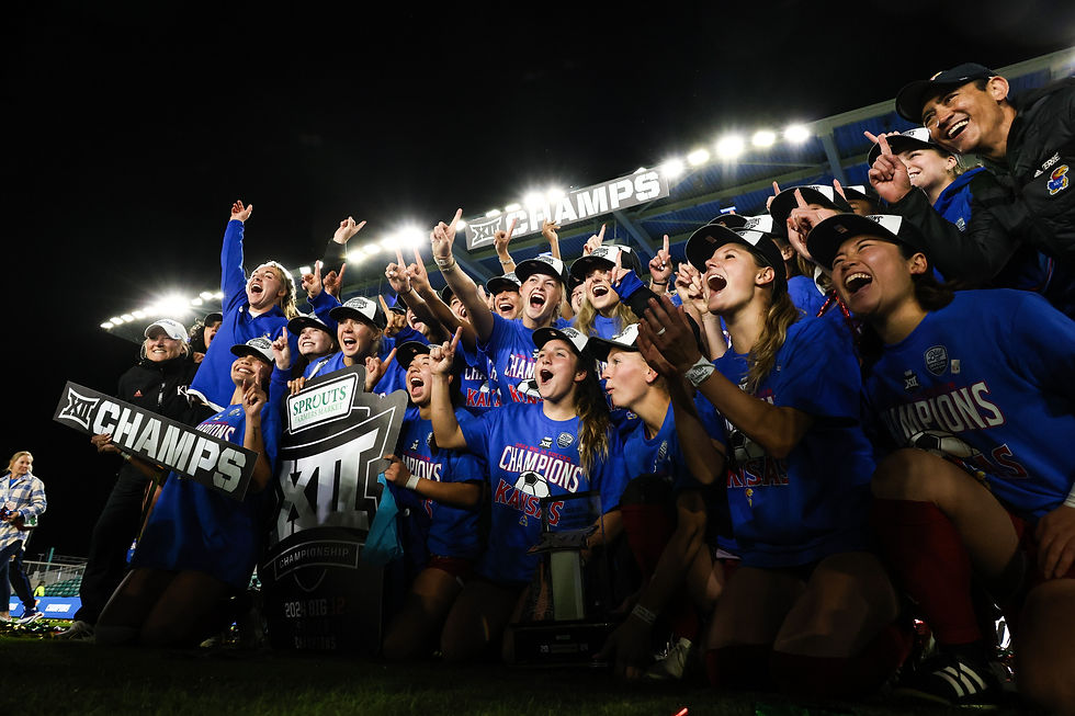 KU women's Soccer Big 12 Champs