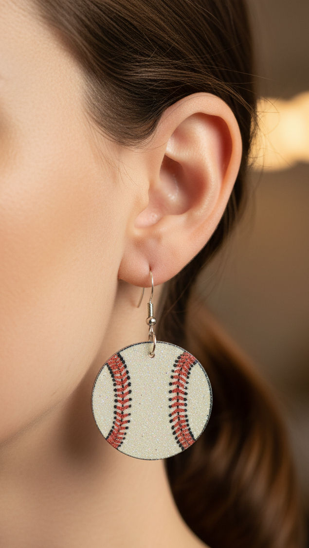 Sublimated Glitter Earings