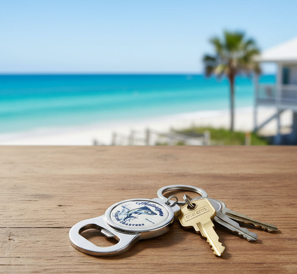 Sublimated Bottle Opener Keychains