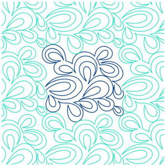 A repeating pattern drawn with one line that resembles a common paisley pattern.