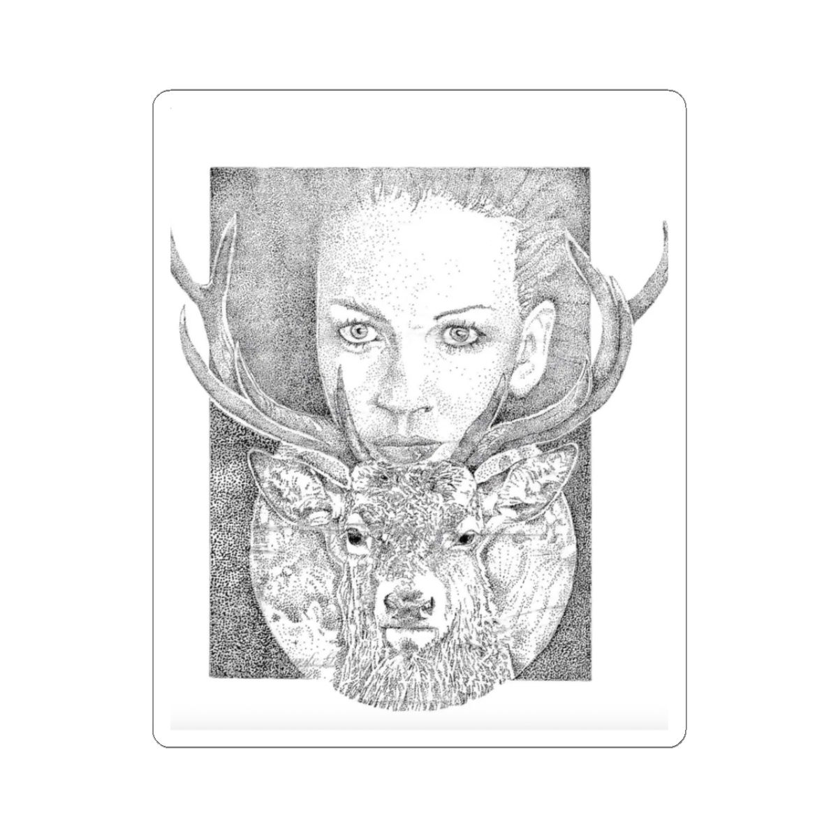 Artemis Sticker Hand-Drawn Portrait 