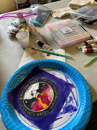 Creating the art patches during the mission