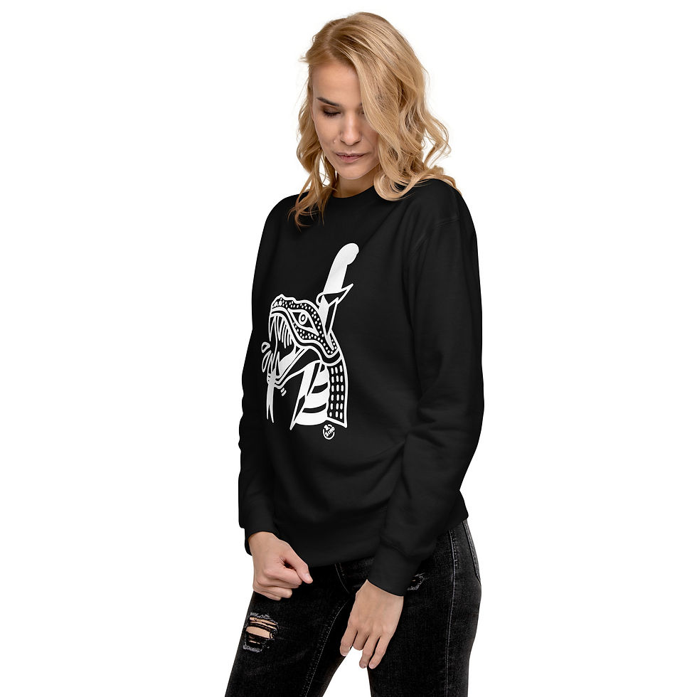 Miniatura: FELPA UNISEX GIROCOLLO "SNAKE" NERA