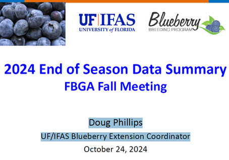 2024 End of Season Data Summary FBGA Fall Meeting