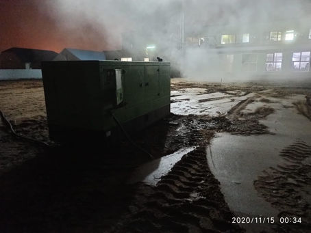 Завершилась аренда дизельного генератора в с.Долгоруково Липецкой области