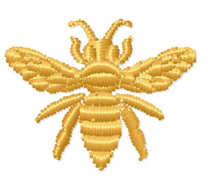 Initial concept of a Bee and Spring for an embroidery design