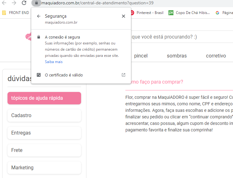 site maquiadoro é confiável