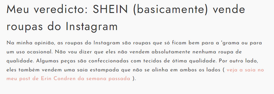 %Tayane lopes% 5 As roupas da SHEIN são de boa qualidade?