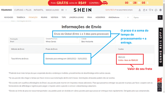 %Tayane lopes% 6 frete shein como funciona