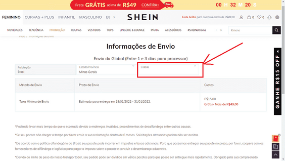 %Tayane lopes% 5 frete shein como funciona