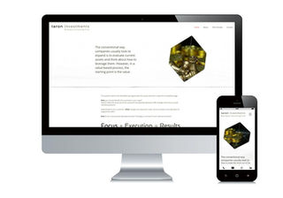 אתר תדמית One Pager ל- taron investments