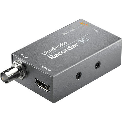 Blackmagic Design UltraStudio Recorder 3G Thunderbolt 3 capture device with 3G-SDI and HDMI inputs; pocket-size body