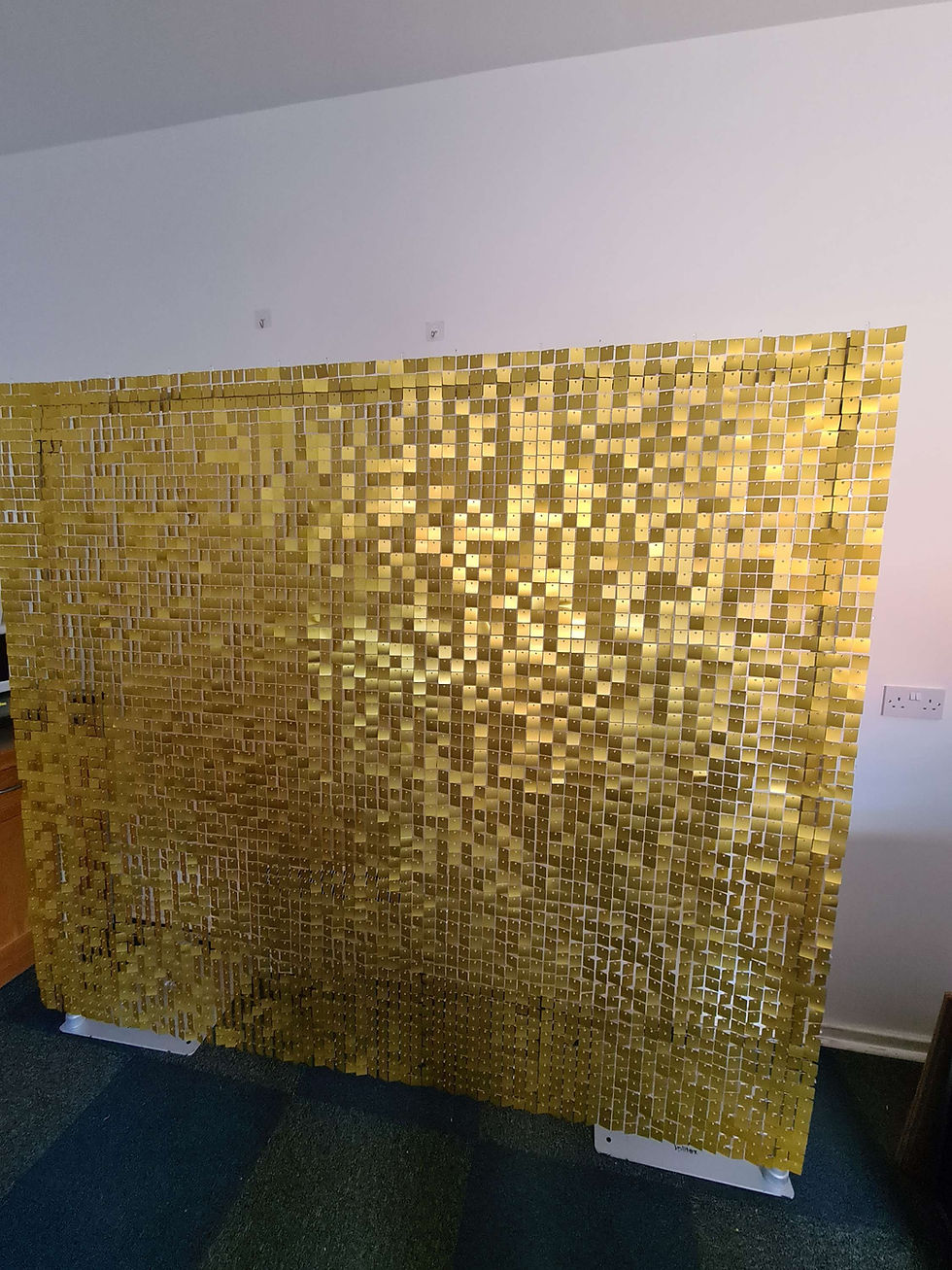 Thumbnail: Matte Gold Sequin Wall - 36 Panels