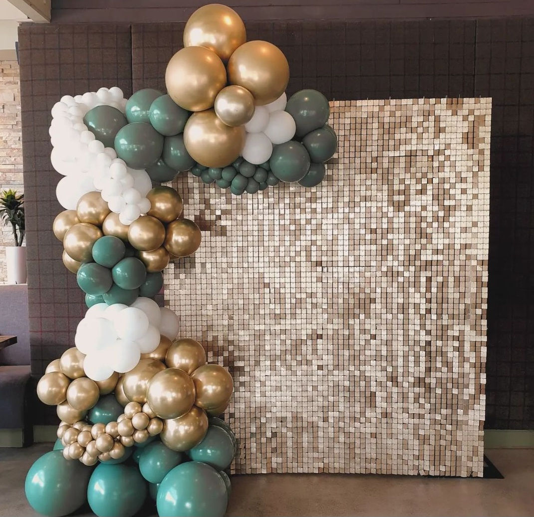 Vanilla Gold Sequin Wall