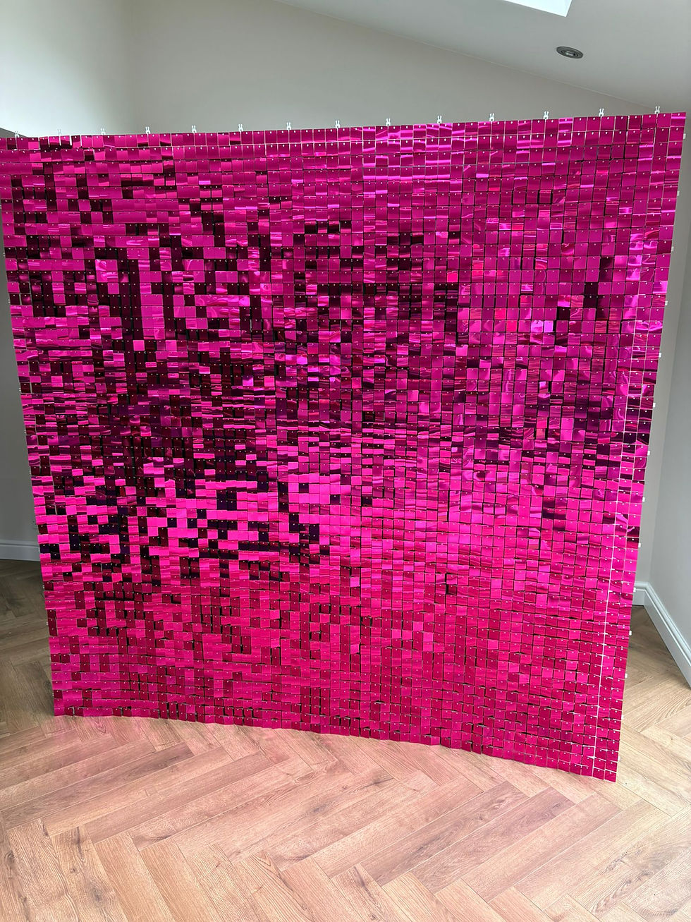 Thumbnail: Hot Pink Sequin Wall - BIG SEQUINS