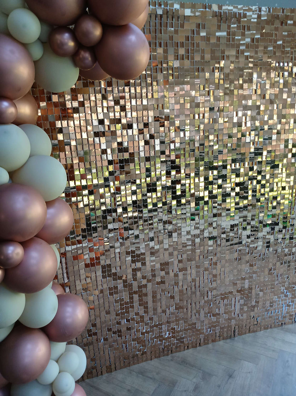 Thumbnail: Rose Gold Sequin Wall - New Panels - BIG SEQUINS