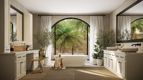 Yucatan Bathroom, Standing Tub
