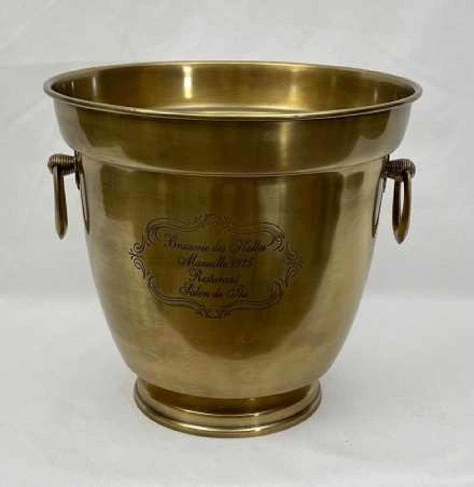 WINE COOLER LARGE NEW ANTIQUE BRASS