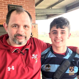 Dylan Price photographed with his dad